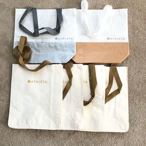 Bundle of 6 Athleta Shopping Bags